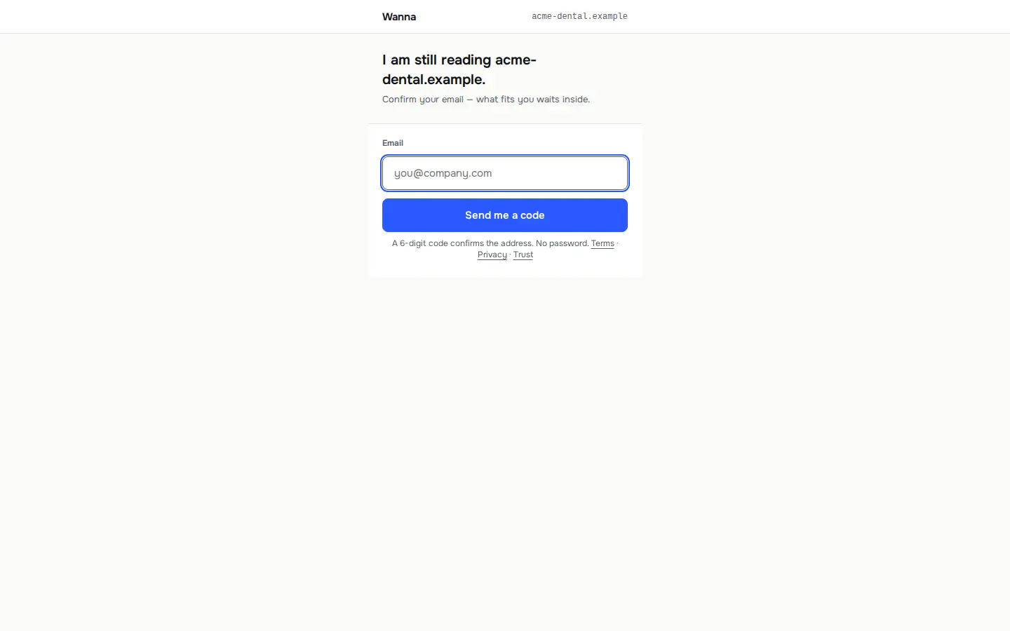 Confirm your email with a one-time code